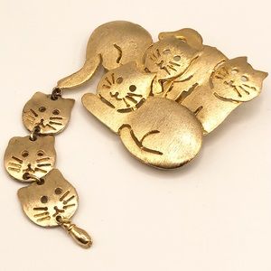 Vintage Ultra Craft Cat Kitten Kitty Brooch Pin